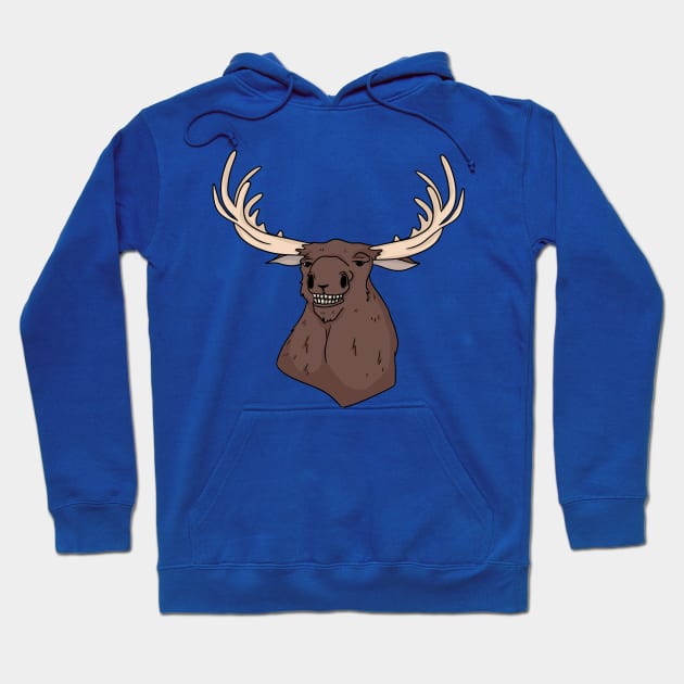 Stupid Moose Face Hoodie by Midwest Magic Cleaning